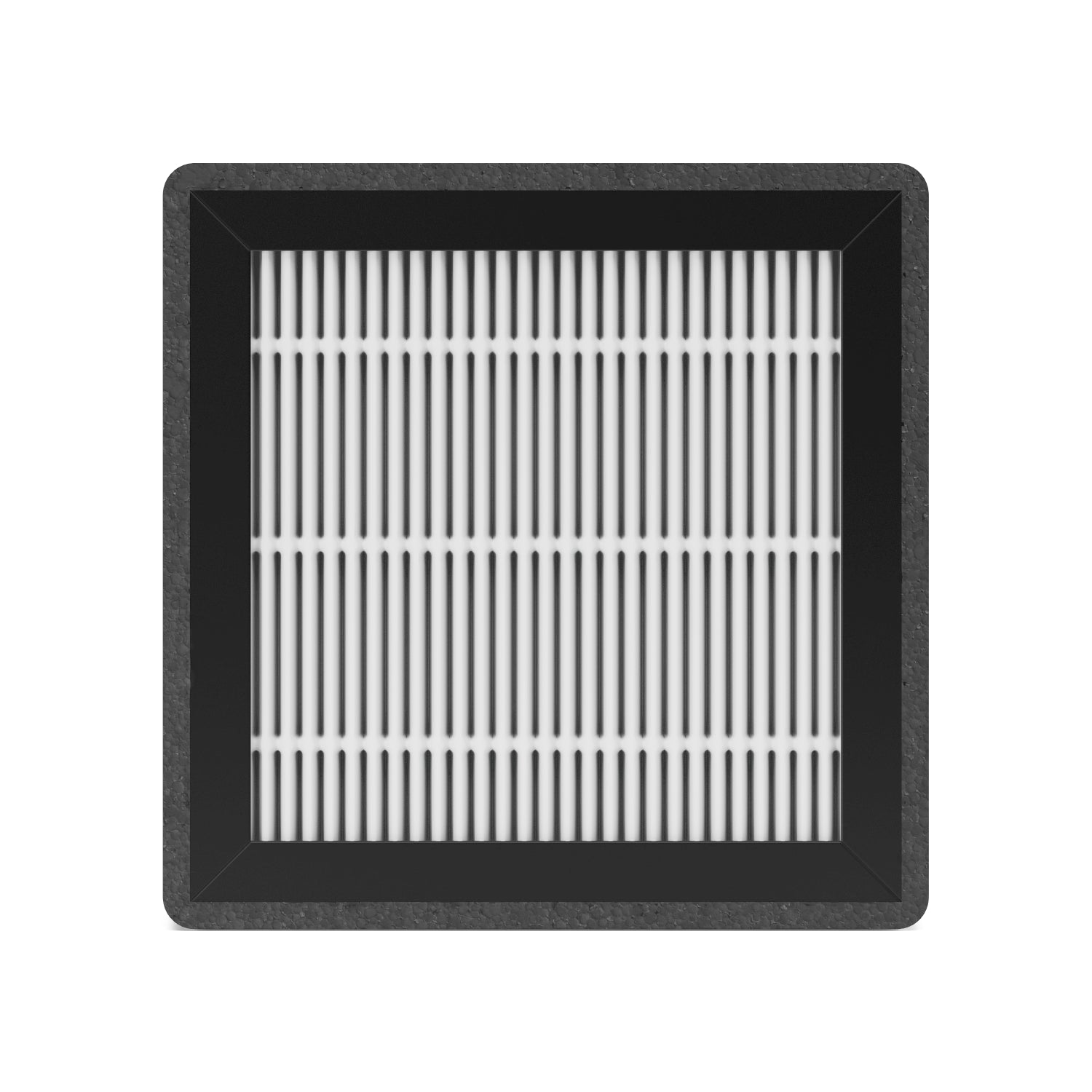 Filtro de repuesto para purificador MAXI COSI, diseño cuadrado, color negro y blanco, vista frontal