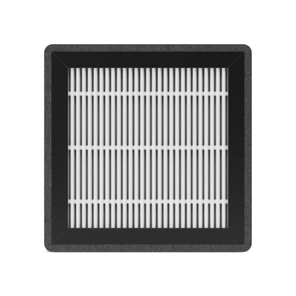 Filtro de repuesto para purificador MAXI COSI, diseño cuadrado, color negro y blanco, vista frontal