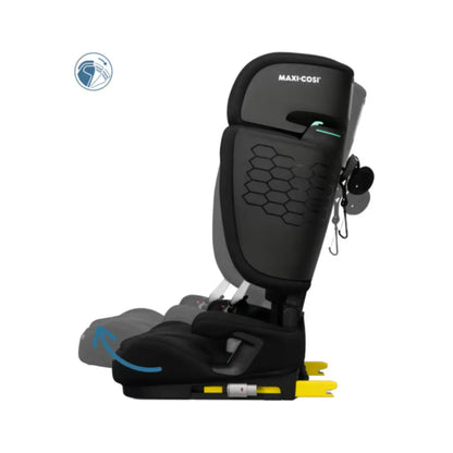 Silla Maxi Cosi negra lateral, ajustable para seguridad infantil