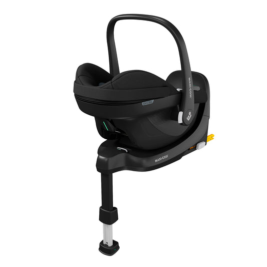 Silla de coche negra Maxi-Cosi, vista lateral, ideal para bebés
