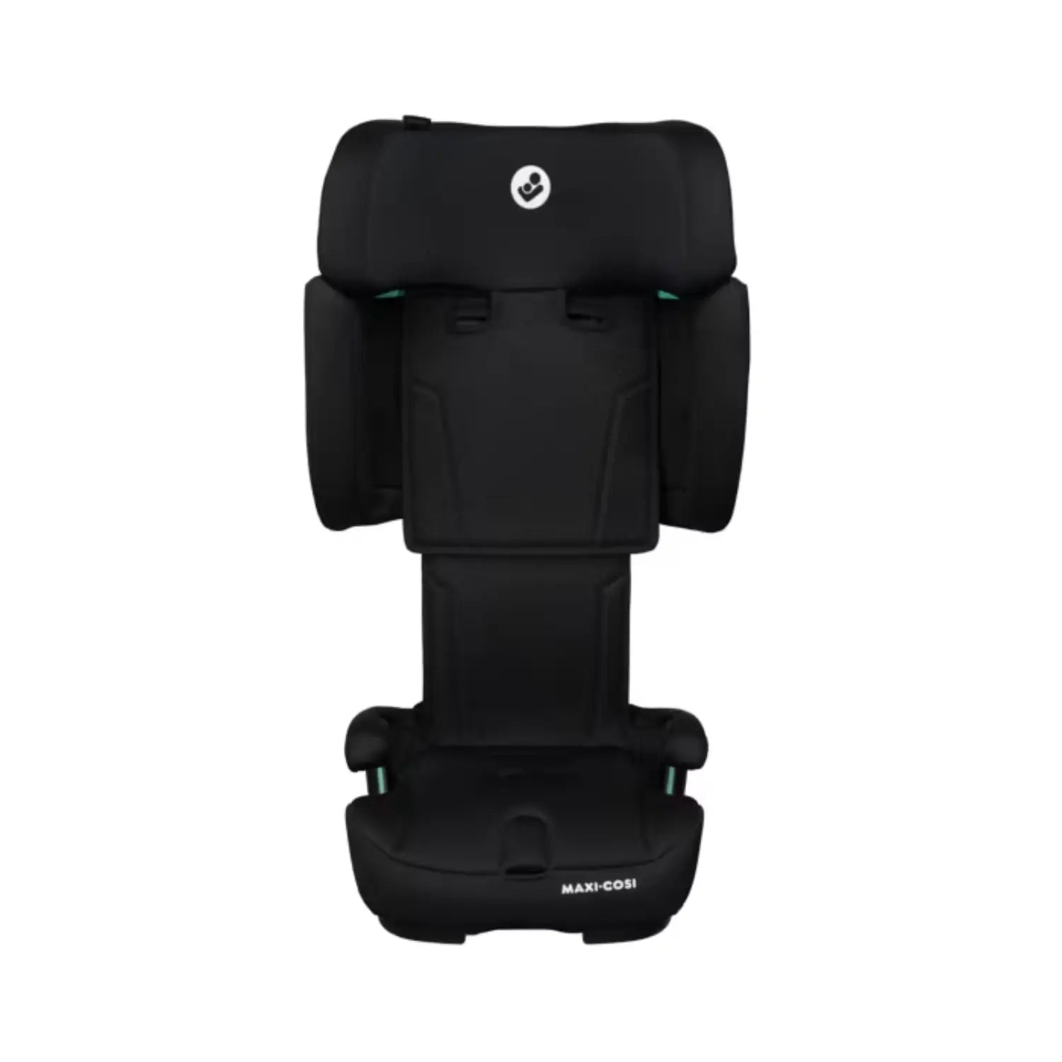 Silla Maxi Cosi negra vista frontal, ideal para seguridad infantil