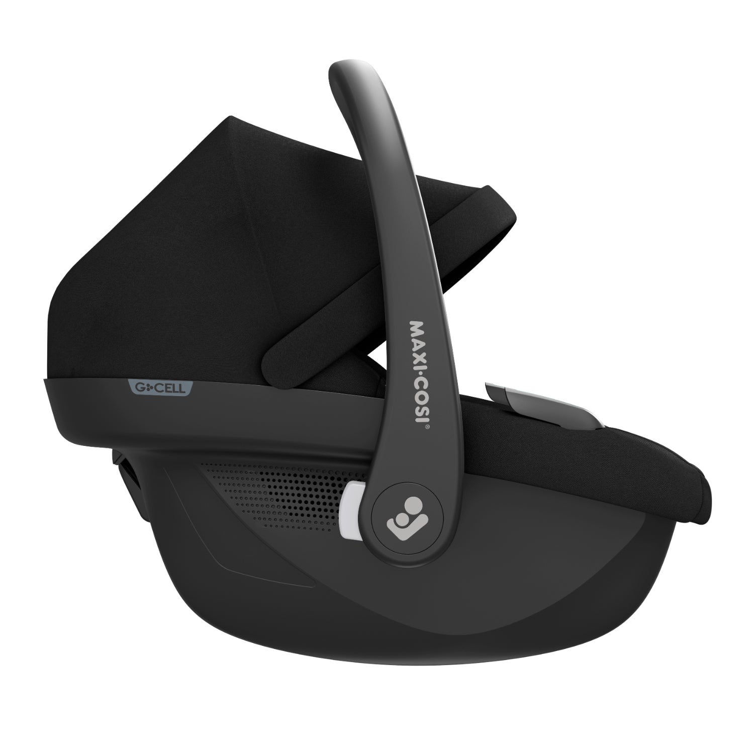 Silla Maxicosi negra lateral, ideal para coches y seguridad infantil