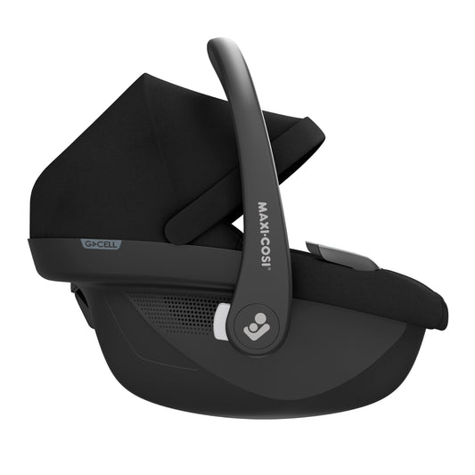Silla Maxicosi negra lateral, ideal para coches y seguridad infantil