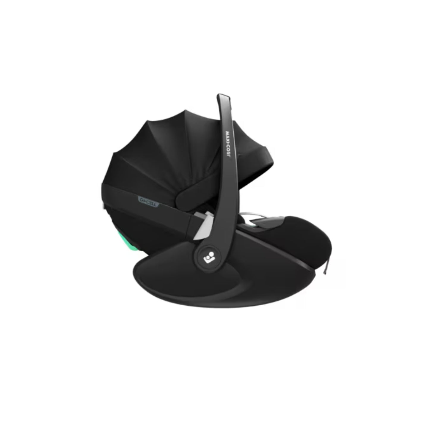 Silla Maxi Cosi negra lateral, asiento para bebé seguro y cómodo