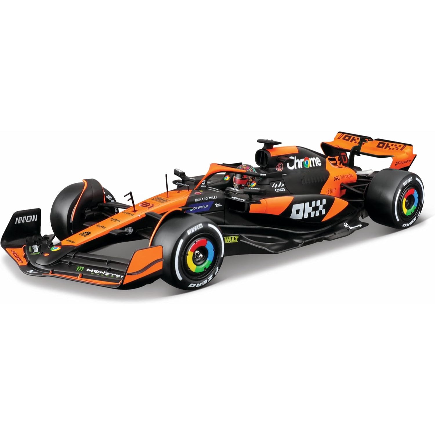 Modelo de coche de carreras naranja, MAISTO, vista lateral, colección de automóviles a escala
