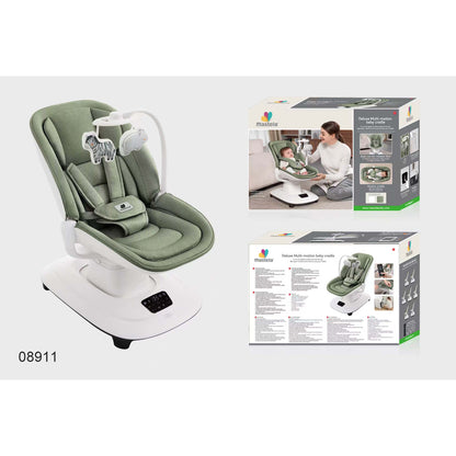 Mecedora verde KIDILO con control táctil y diseño moderno para bebés