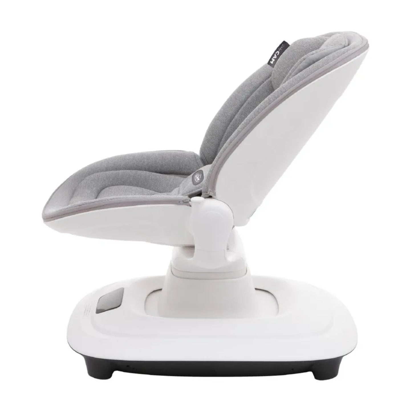 Mecedora gris KIDILO vista lateral, ideal para el descanso de bebés