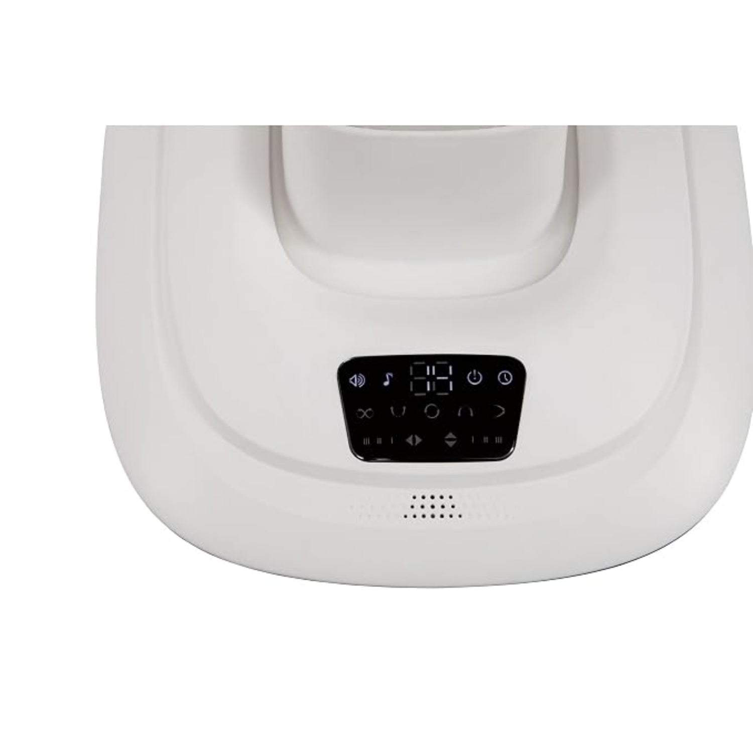 Mecedora KIDILO blanca vista superior con controles táctiles