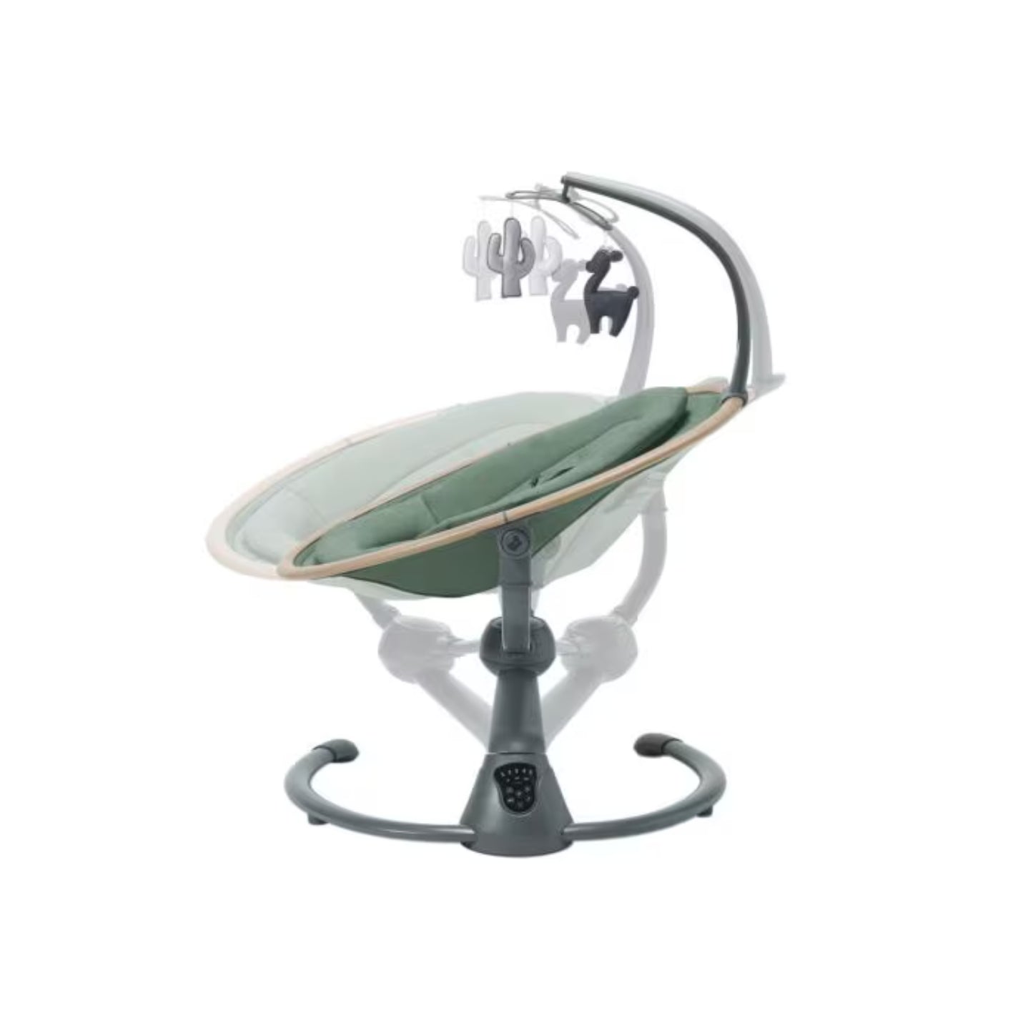 Mecedora verde MAXI COSI lateral, ideal para el descanso del bebé