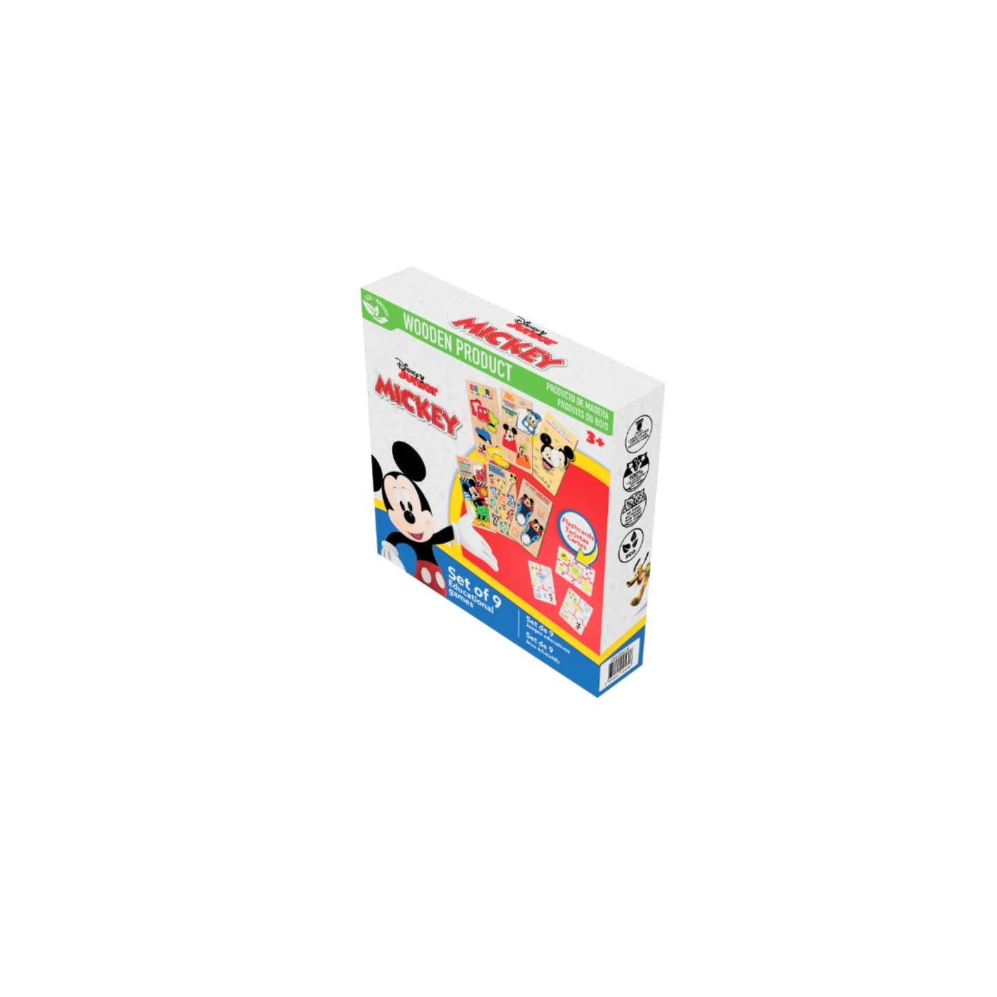 Juego de mesa Mickey Mouse, caja colorida con ilustraciones para niños