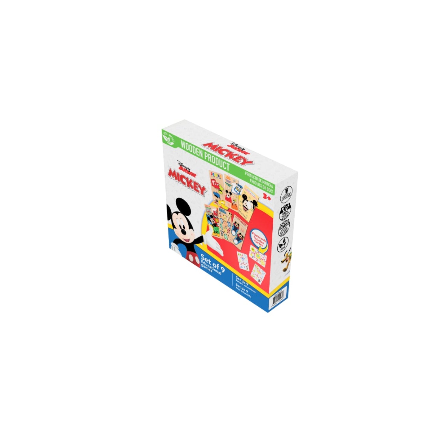 Juego de mesa Mickey Mouse, caja colorida con ilustraciones para niños