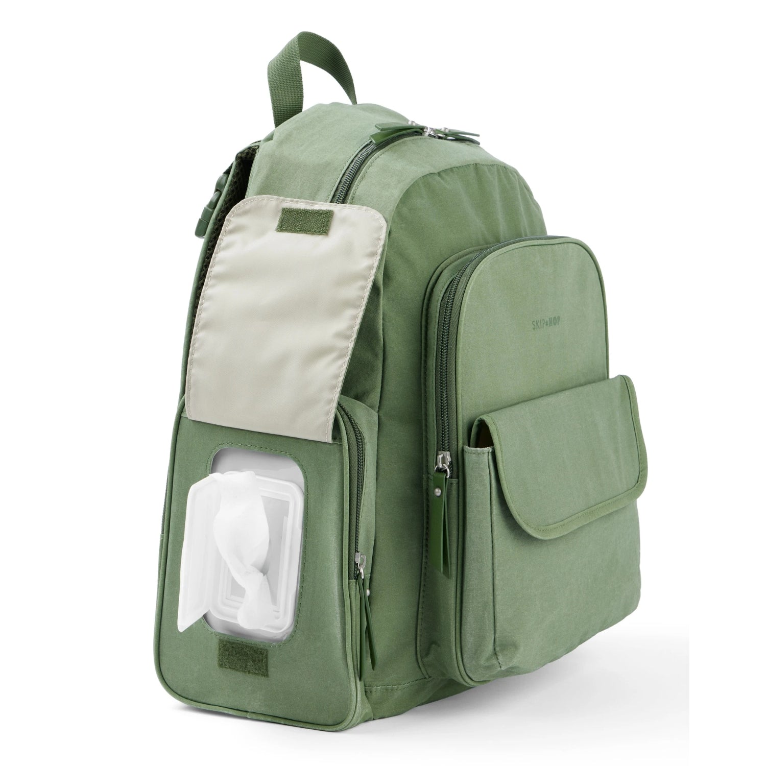 MOCHILA PAÑALERA LUNA VERDE SALVIA
