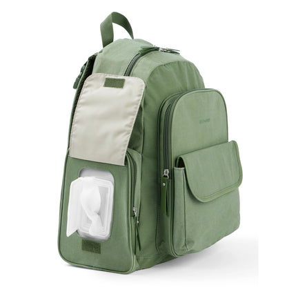 MOCHILA PAÑALERA LUNA VERDE SALVIA
