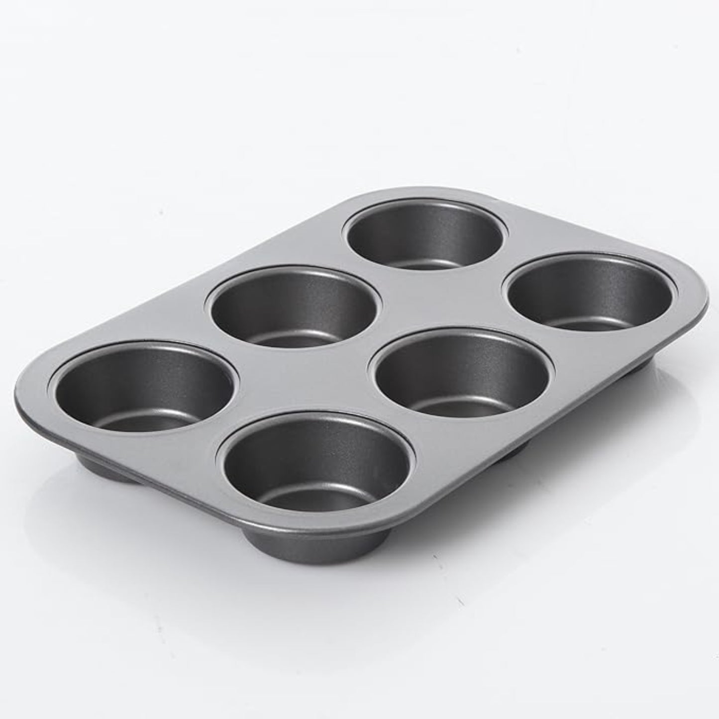 moldes para hornear de silicon gris con seis cavidades para repostería