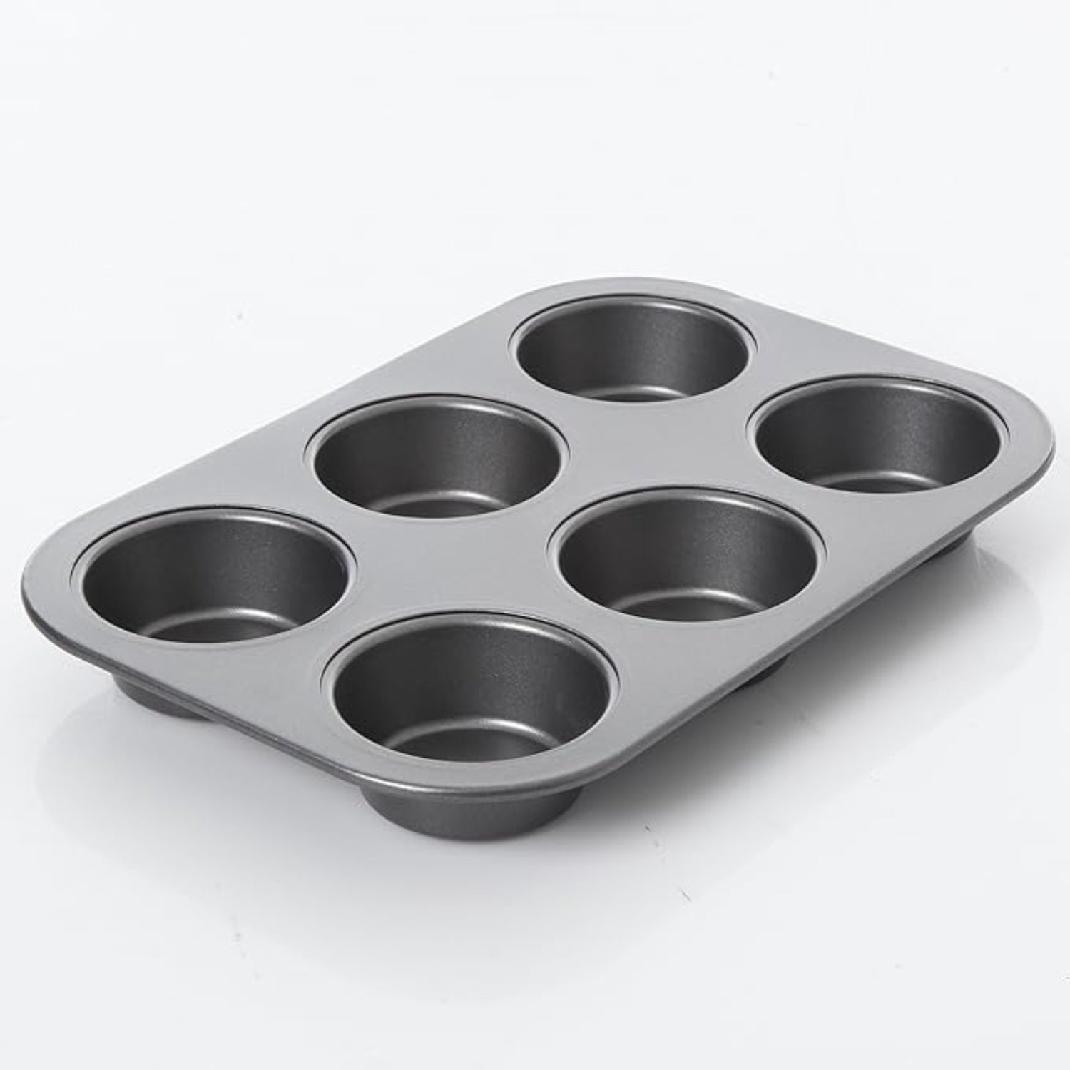 moldes para hornear de silicon gris con seis cavidades para repostería