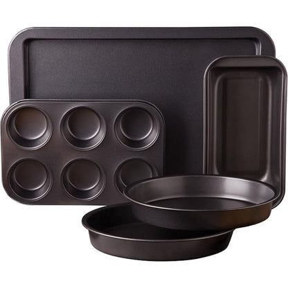 Juego de moldes para hornear de silicon en negro, cocina moderna