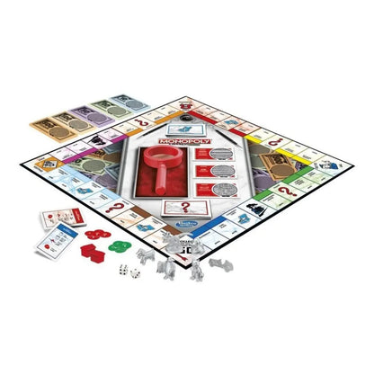 Juego de mesa Casino Monopoly, tablero colorido con fichas y billetes