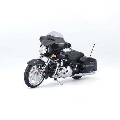 Moto negra Maisto, vista lateral, modelo detallado y realista