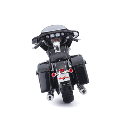 Moto negra Maisto vista trasera con detalles realistas