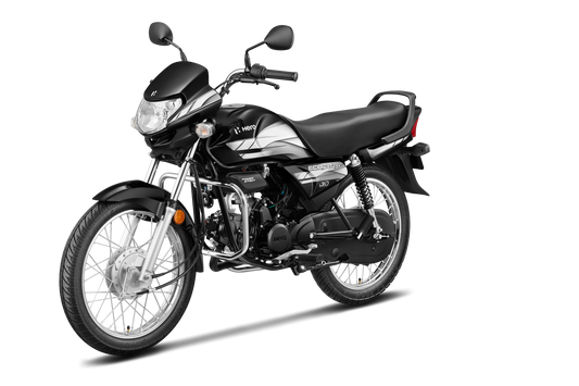 Motocicleta Hero Eco Deluxe en color negro con diseño elegante y tecnología eficiente, motocicleta eco deluxe precio honduras