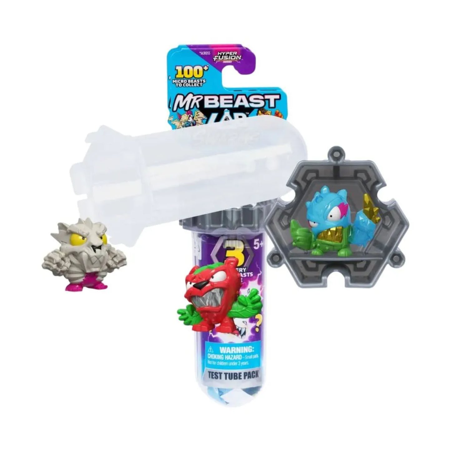 Paquete de prueba Mr Beast, figuras coloridas y tubo transparente