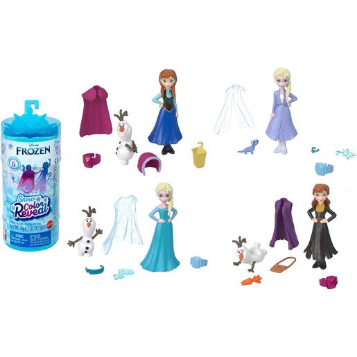 Muñeca de Frozen con vestidos intercambiables y personajes de la película en colores variados