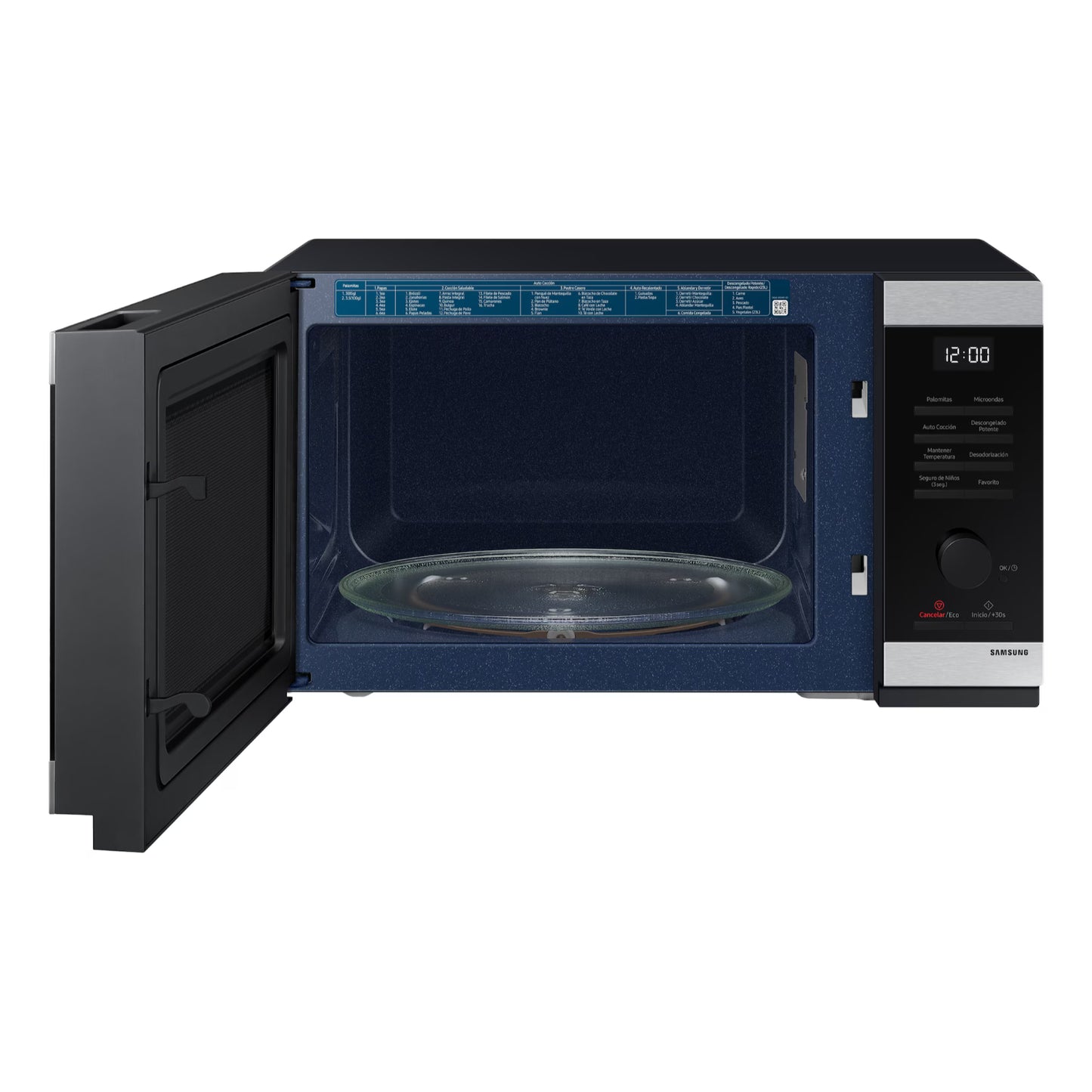 Microondas Digital Samsung 1.1 p³ Ceramic - Color Negro - MS32DG4504ATAX