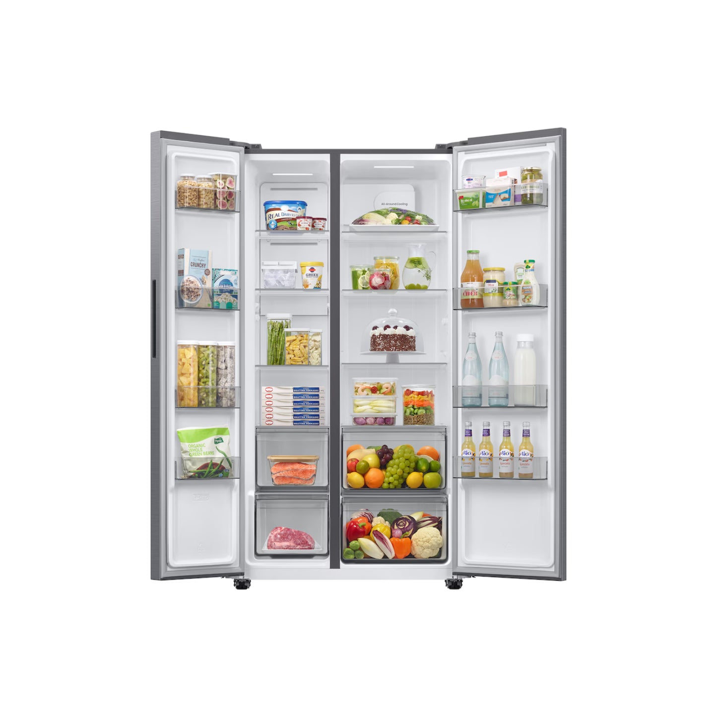 Refrigeradora Samsung Side by Side 19 Cu.Ft. Digital Inverter Silver RS40H53XDTED