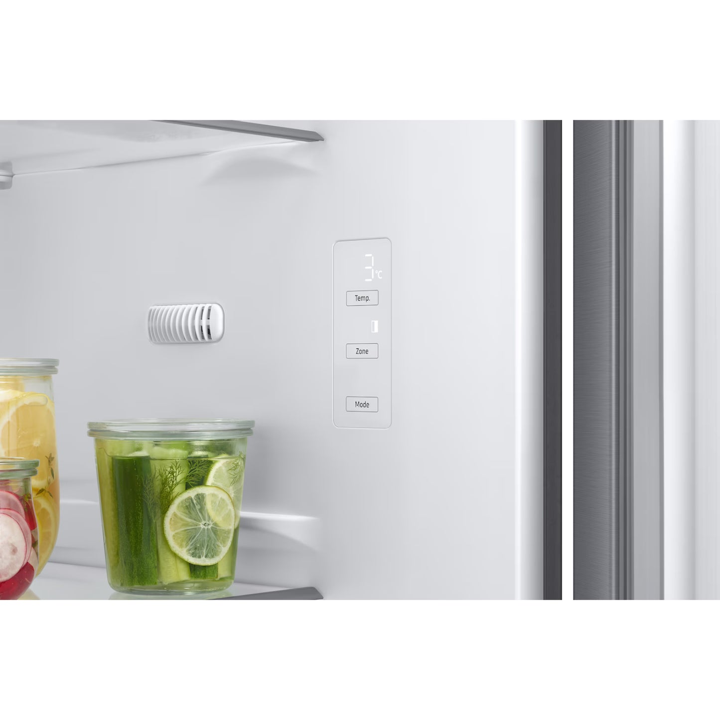 Refrigeradora Samsung Side by Side 19 Cu.Ft. Digital Inverter Silver RS40H53XDTED