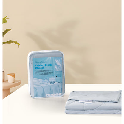 Ropa de cama fresca para verano con manta refrescante y suave color azul claro