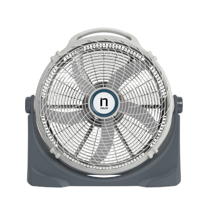 Ventilador NAVIA color gris, vista frontal, ideal para mantener frescura en espacios cerrados