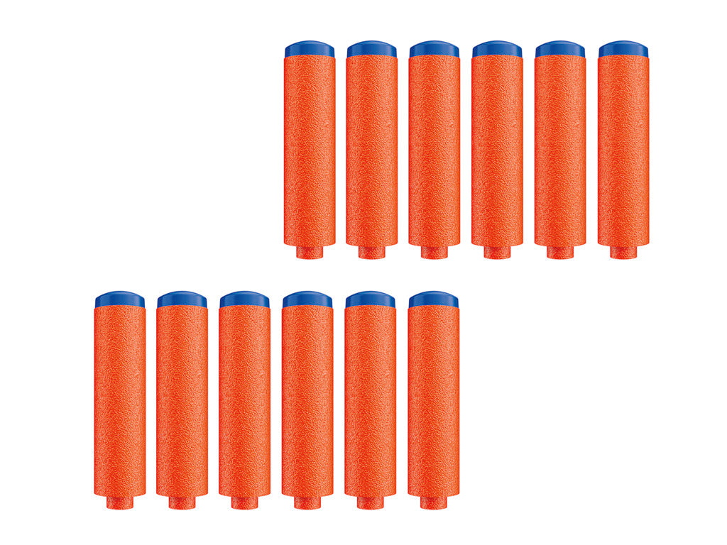 Paquete de 10 dardos naranjas con punta azul, compatibles con juguetes de Hasbro