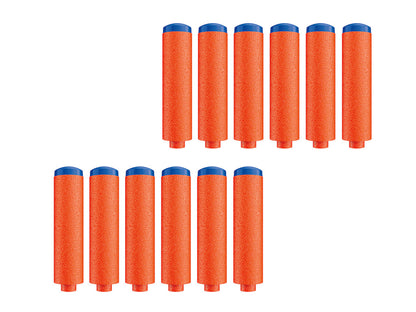 Paquete de 10 dardos naranjas con punta azul, compatibles con juguetes de Hasbro