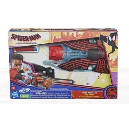 Juguete Nerf de Spider-Man, modelo Miles Morales, bláster con diseño web