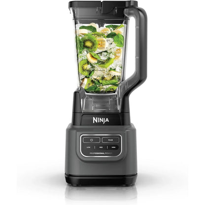 Licuadora Ninja LL0102 gris con control de velocidad y jarra llena de frutas para comprar licuadora Ninja online