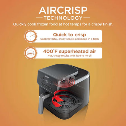 Freidora de aire Ninja 5 litros con tecnología AirCrisp para cocinar comidas crujientes rápidamente