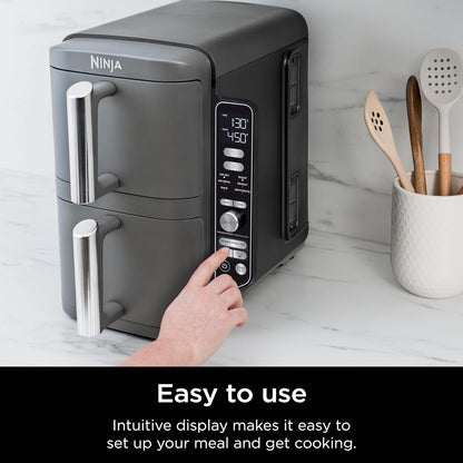 Freidora de aire Ninja DoubleStack XL 10 litros con pantalla intuitiva para facilitar la cocción