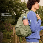 Licuadora Ninja verde en mochila, uso en exteriores, saludable y práctica
