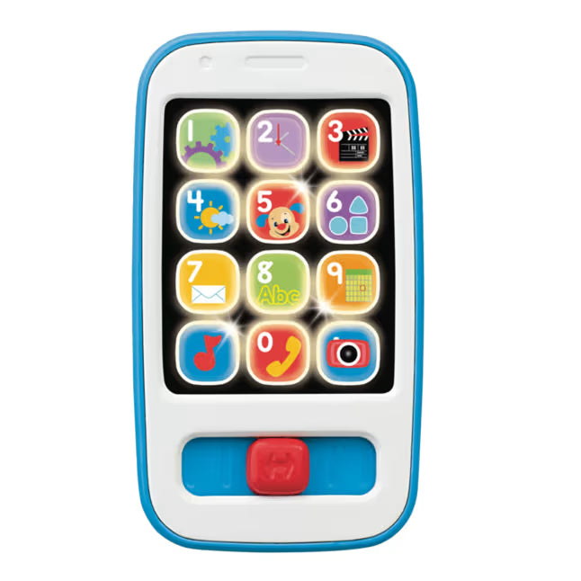 Fisher-Price Teléfono Inteligente Ríe y Aprende Azul – Luces y Sonidos