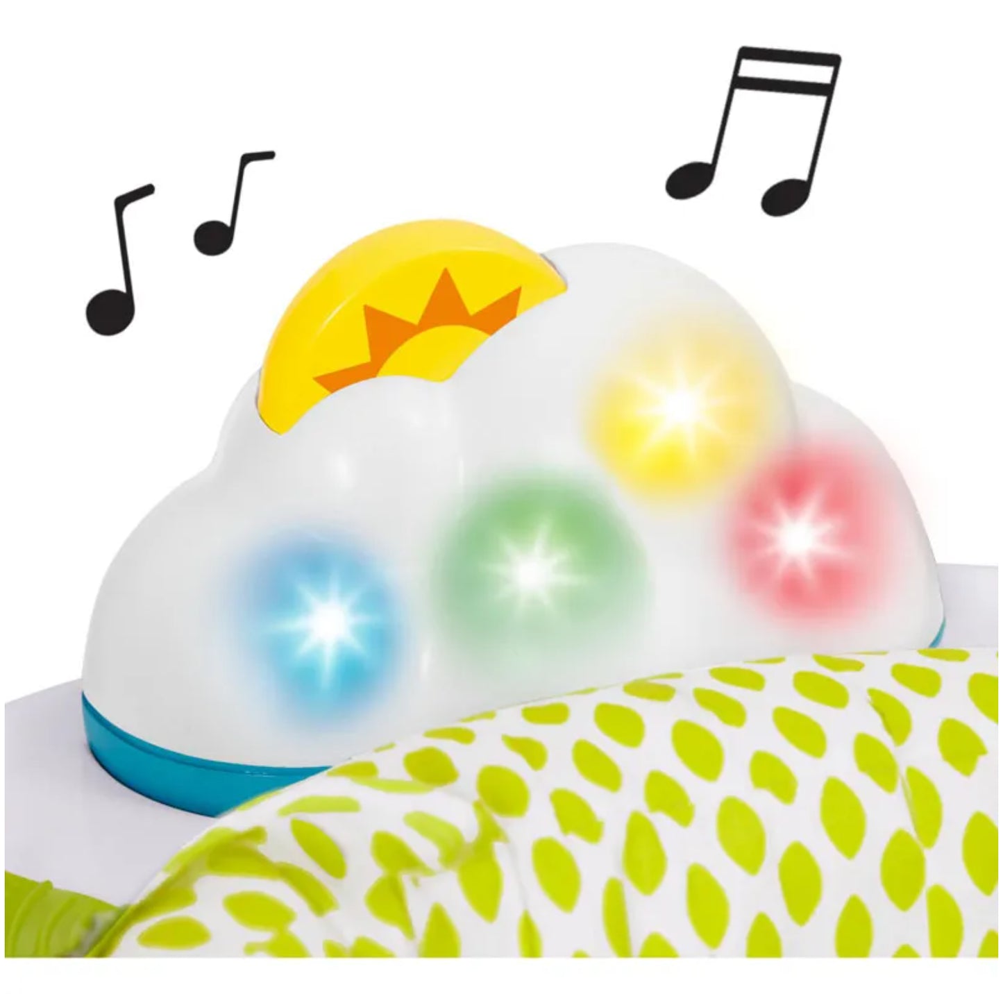 Nube de luz SKIP*HOP blanca con luces de colores y música, vista superior