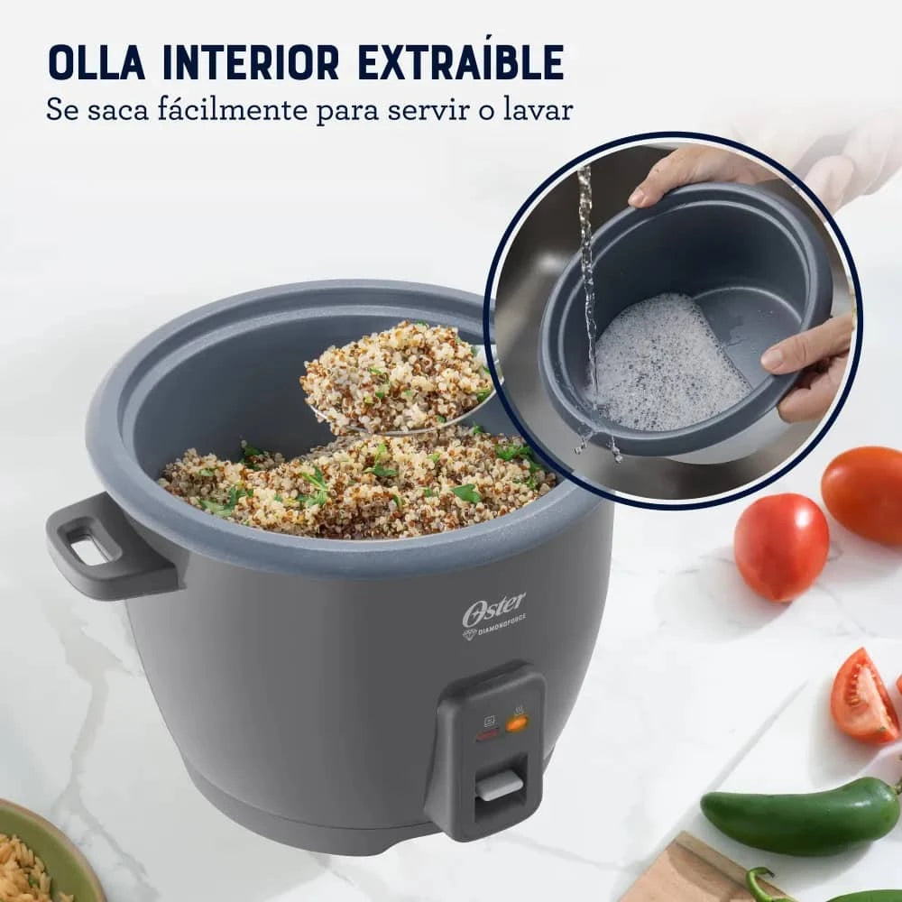 Olla arrocera Oster 10 tazas con olla interior extraíble para facilitar el lavado y servir