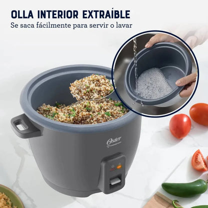 Olla arrocera Oster 10 tazas con olla interior extraíble para facilitar el lavado y servir