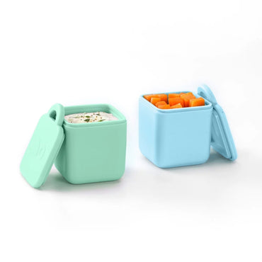 Set de 2 Contenedores para Aderezos OmieDip - Azul/Menta OMSILC307