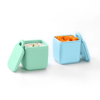Set de 2 Contenedores para Aderezos OmieDip - Azul/Menta OMSILC307