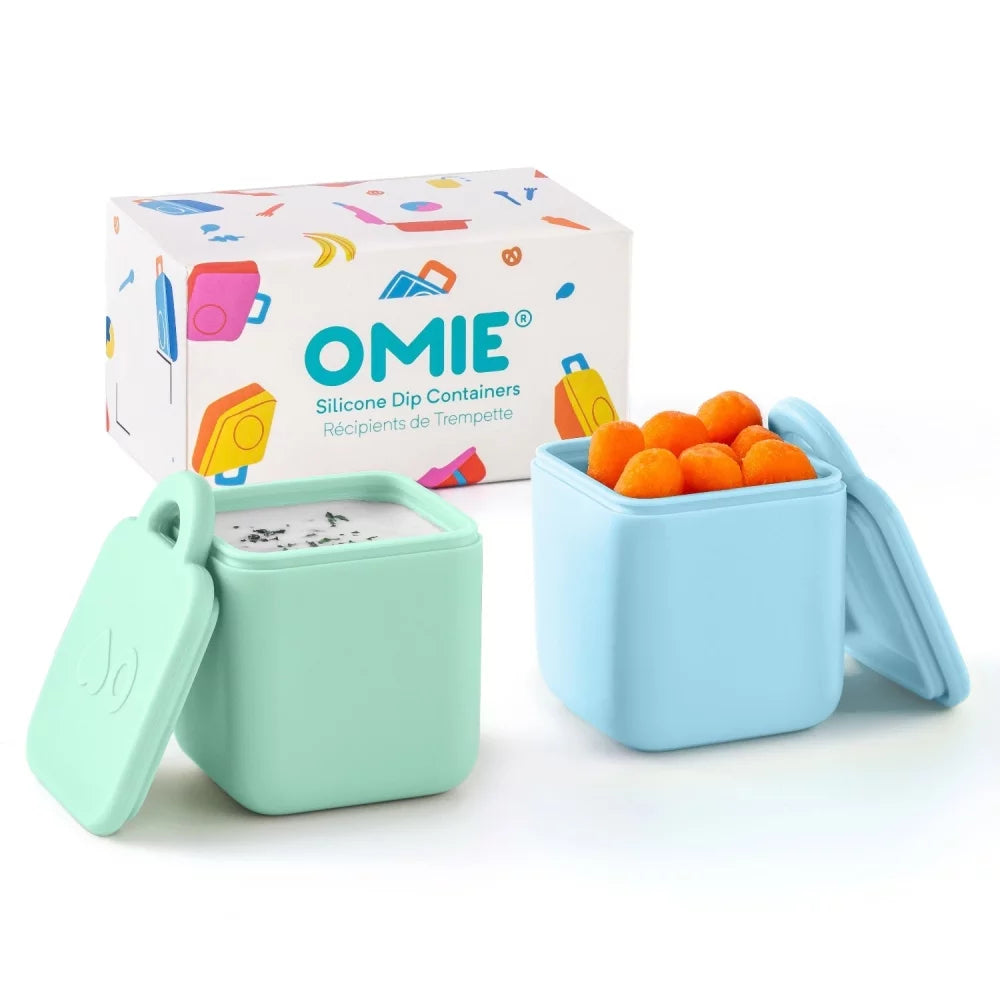 Set de 2 Contenedores para Aderezos OmieDip - Azul/Menta OMSILC307