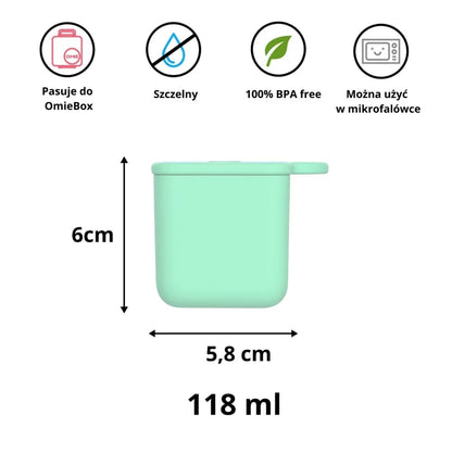 Set de 2 Contenedores para Aderezos OmieDip - Azul/Menta OMSILC307