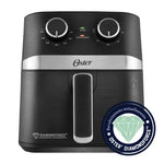 Freidora de aire Oster 4 litros con controles de temperatura y diseño elegante en negro