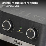 Controles manuales de tiempo y temperatura de la freidora de aire Oster 6 litros Honduras para una cocción precisa