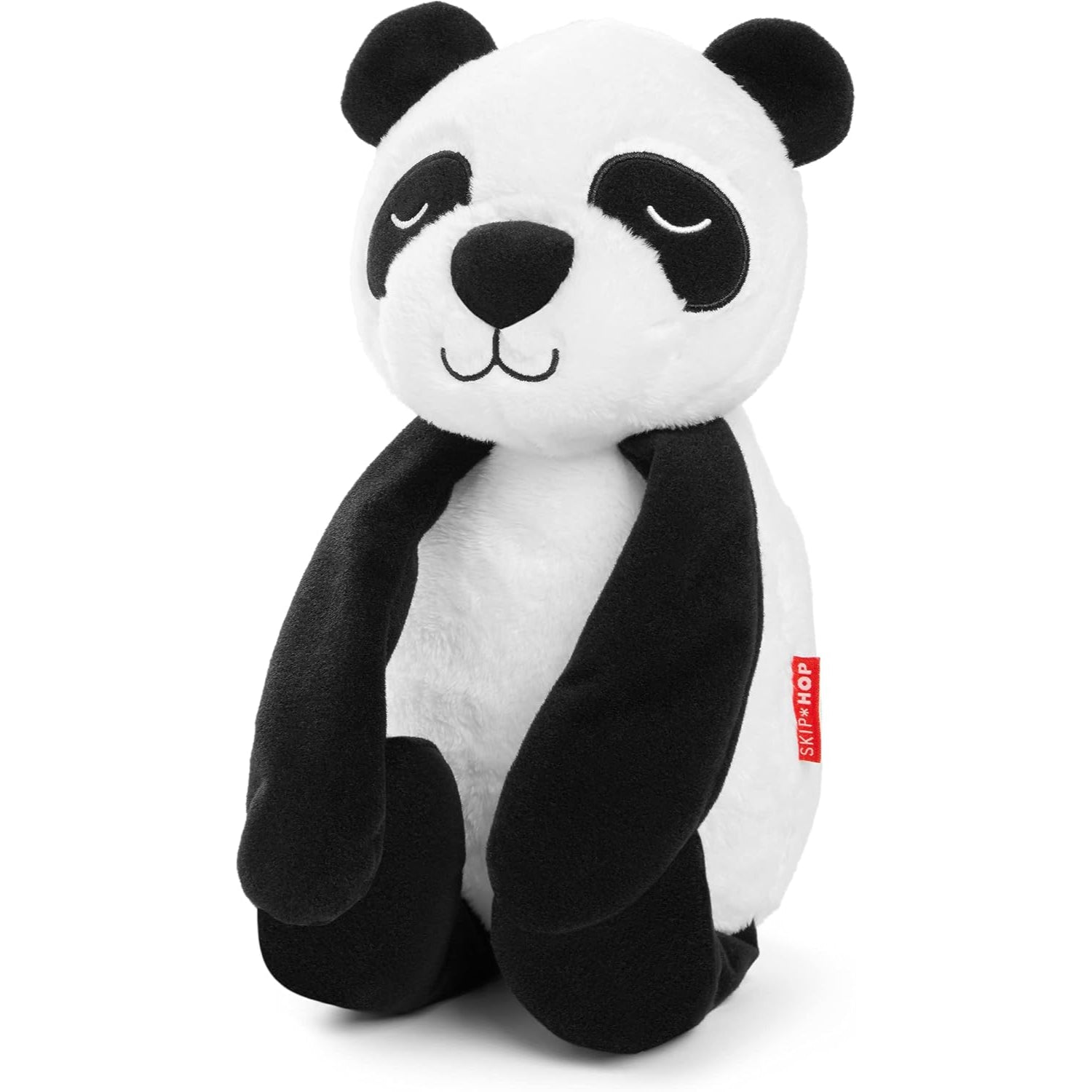 Panda de peluche negro y blanco, sentado, perfecto para bebés
