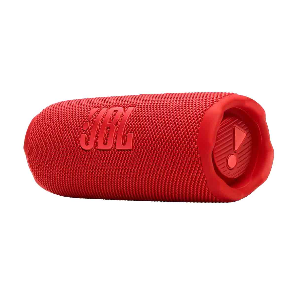 Parlante JBL Flip 7 rojo portátil con diseño compacto y botón de fácil acceso